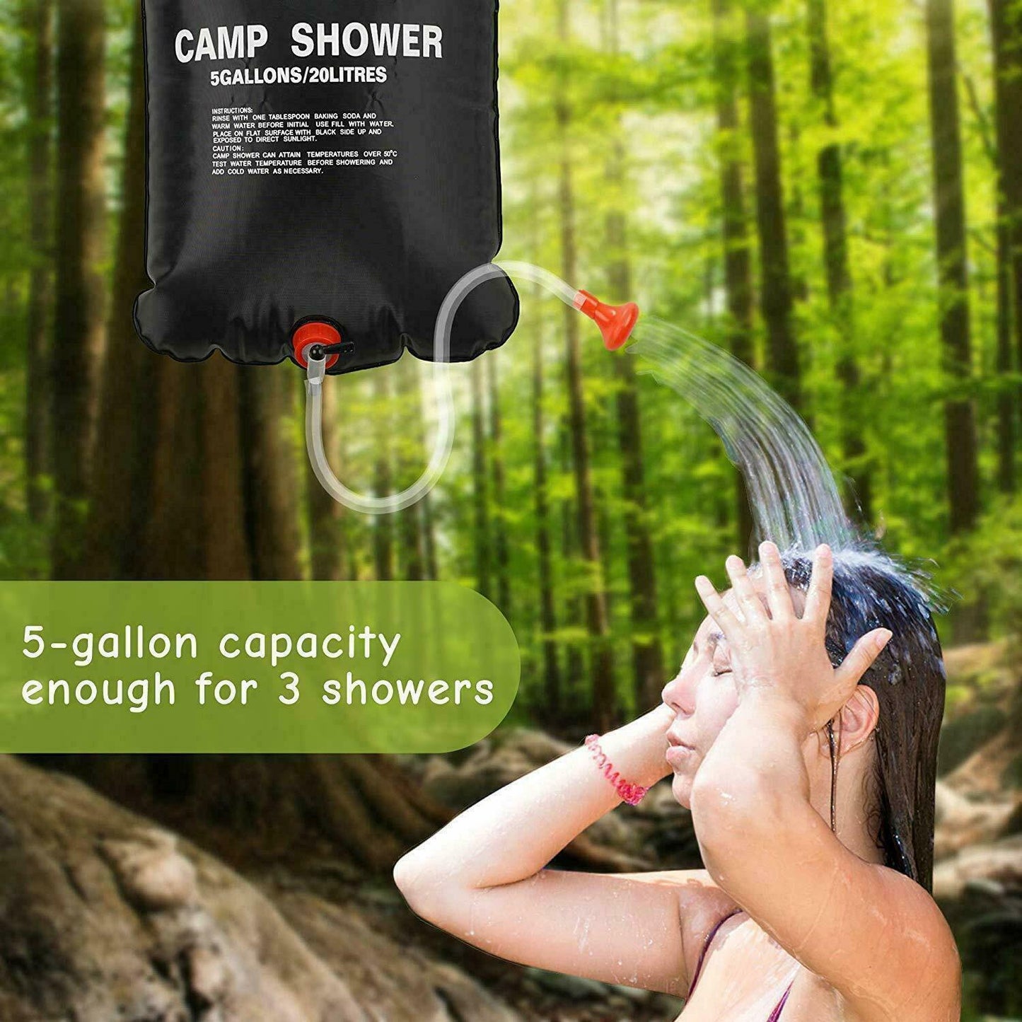 20L Heatable Camping Shower Bag