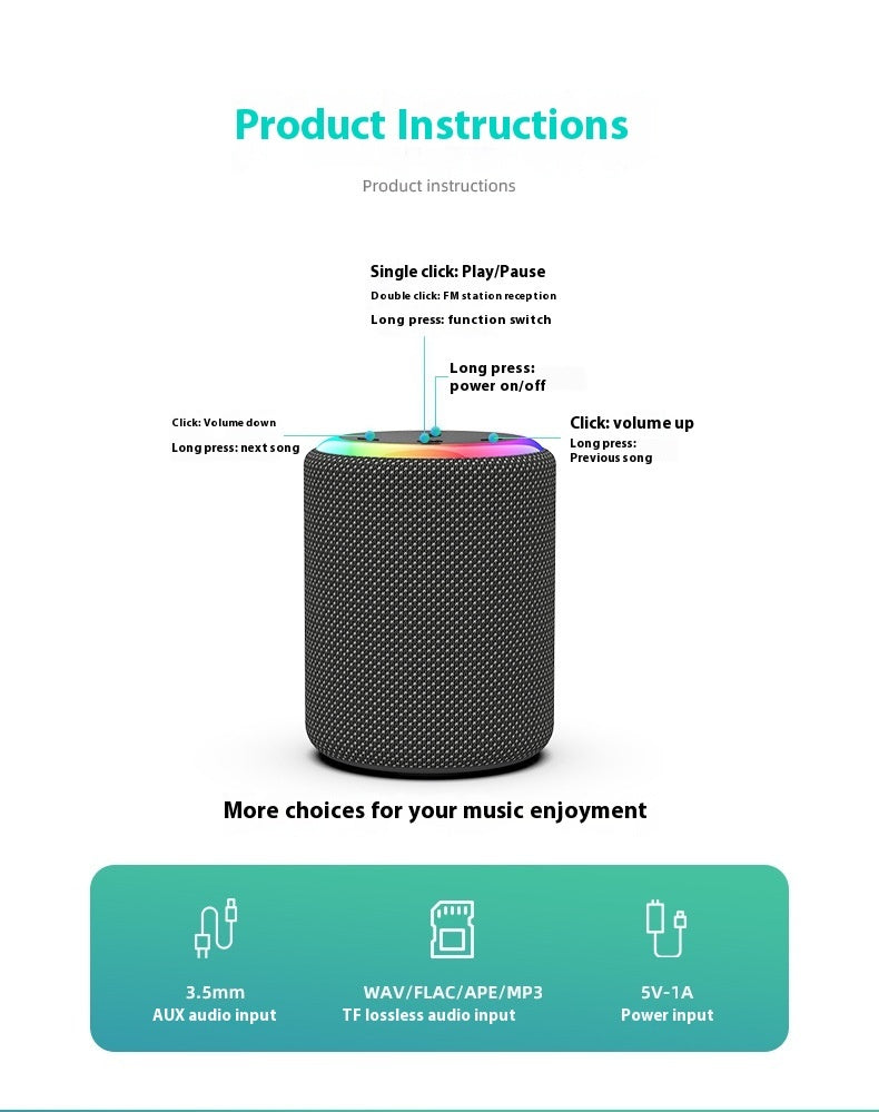 Rugged Outdoor Bluetooth Speaker – Waterproof Cylinder with Bold Sound