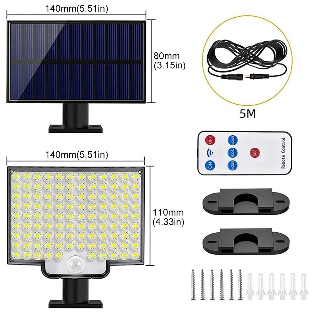 106LED Lawn Solar Wall Lamp