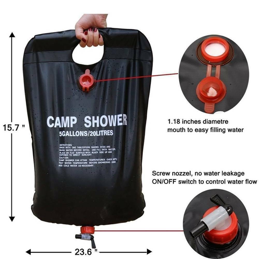 20L Heatable Camping Shower Bag