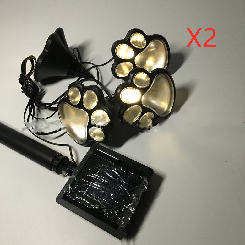 Solar LED Paw Print Lights – Outdoor Sensor Lamps for Garden or Camping