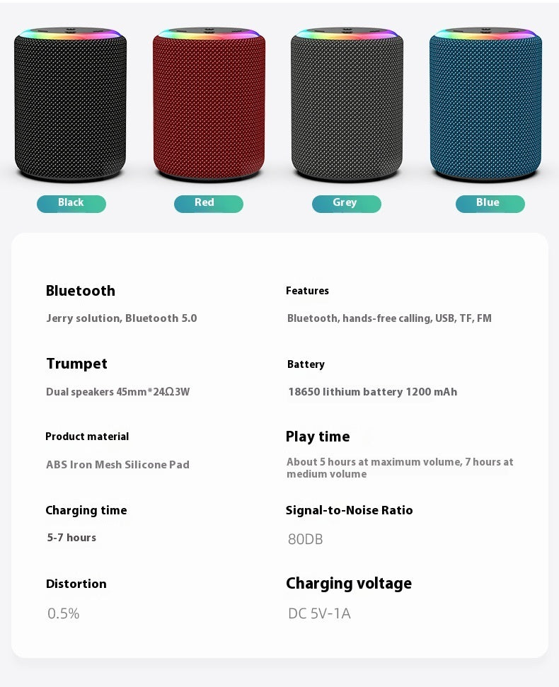 Rugged Outdoor Bluetooth Speaker – Waterproof Cylinder with Bold Sound