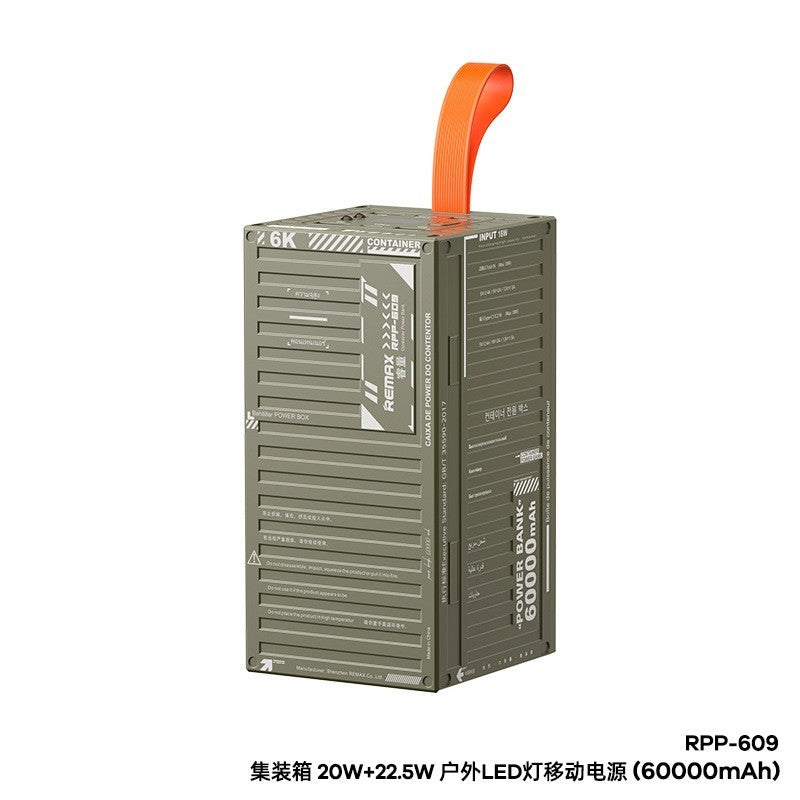 Portable Power Bank with LED Light – Outdoor Use