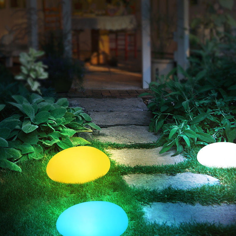 Solar Light Stone LED Grass Lamp