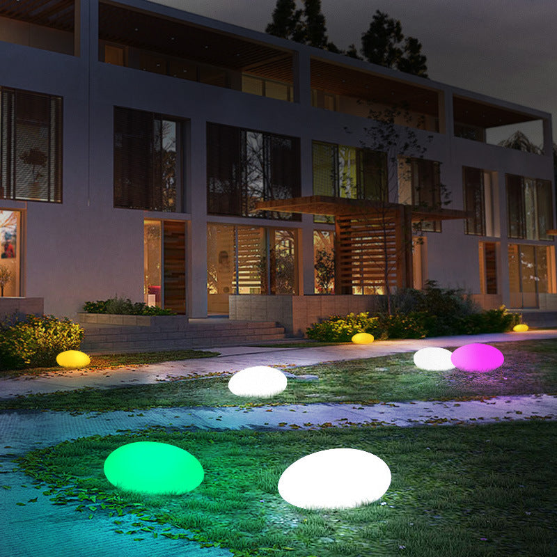 Solar Light Stone LED Grass Lamp