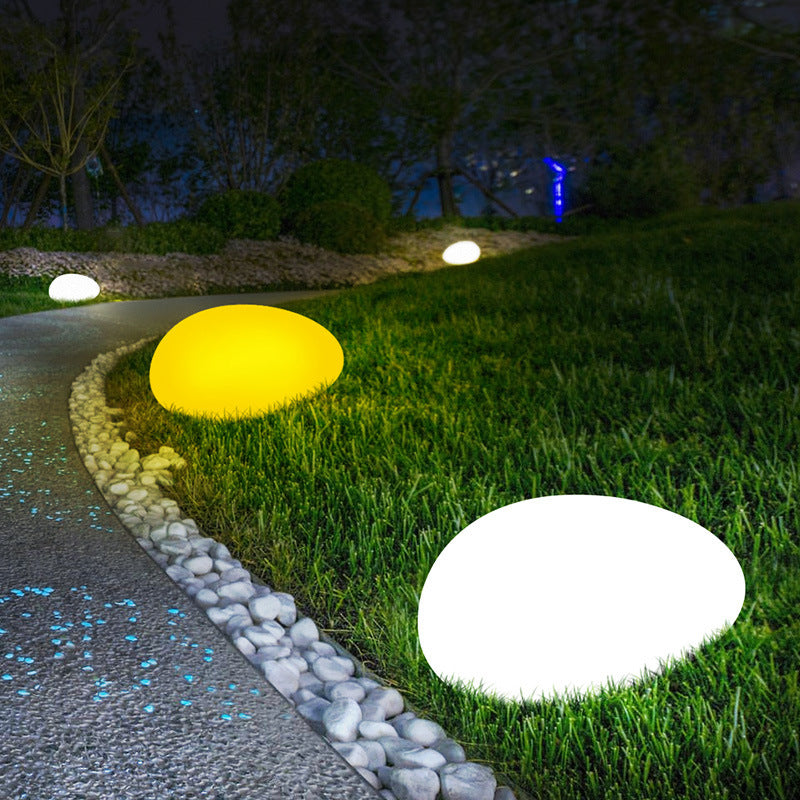 Solar Light Stone LED Grass Lamp