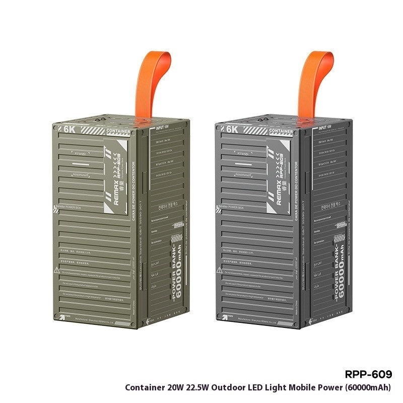 Portable Power Bank with LED Light – Outdoor Use