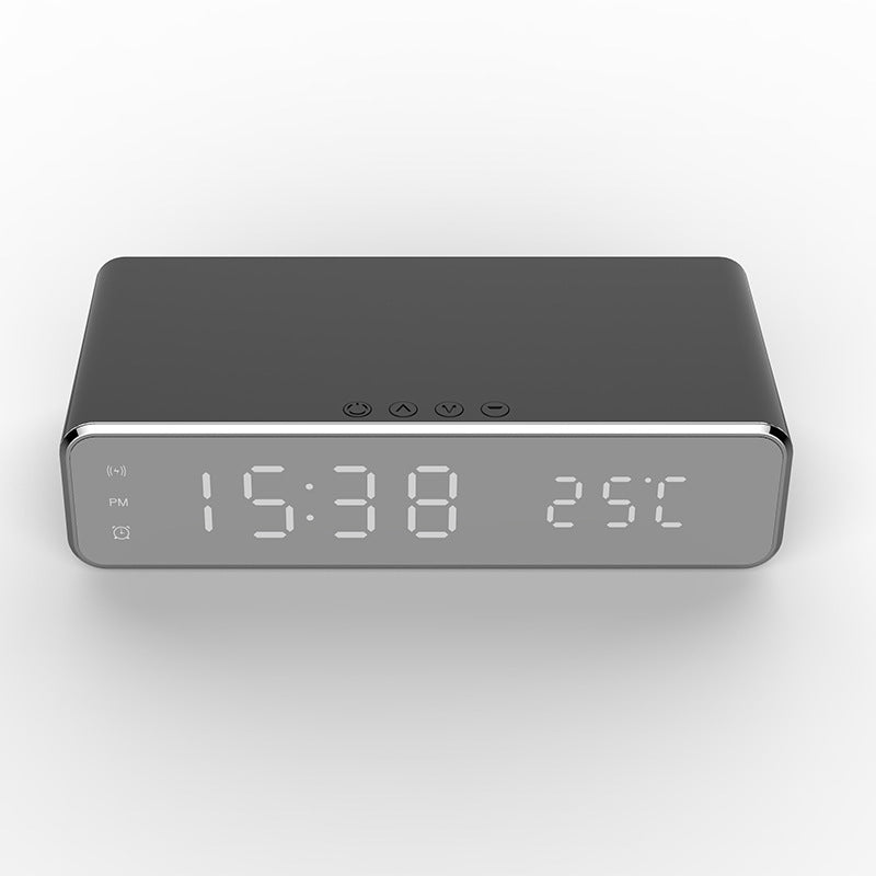 Multifunctional Desktop Clock with Charger & Thermometer
