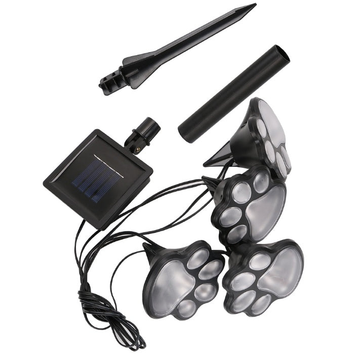 Solar LED Paw Print Lights – Outdoor Sensor Lamps for Garden or Camping