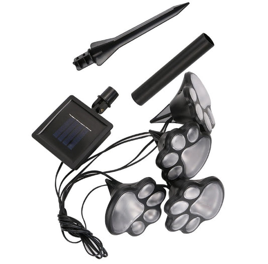 Solar LED Paw Print Lights – Outdoor Sensor Lamps for Garden or Camping