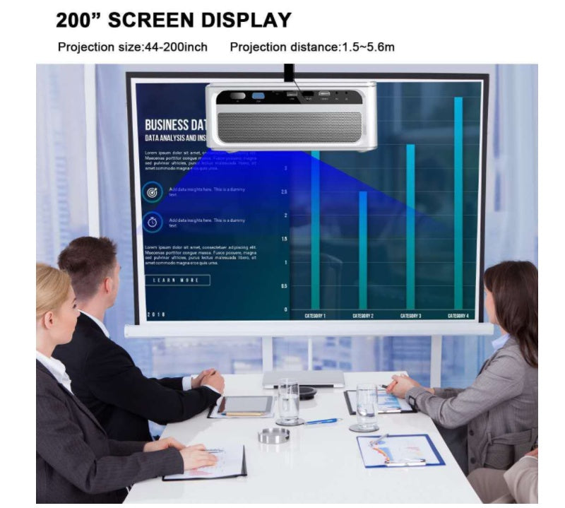 HD Compact WiFi Projector – Works with Android & iPhone