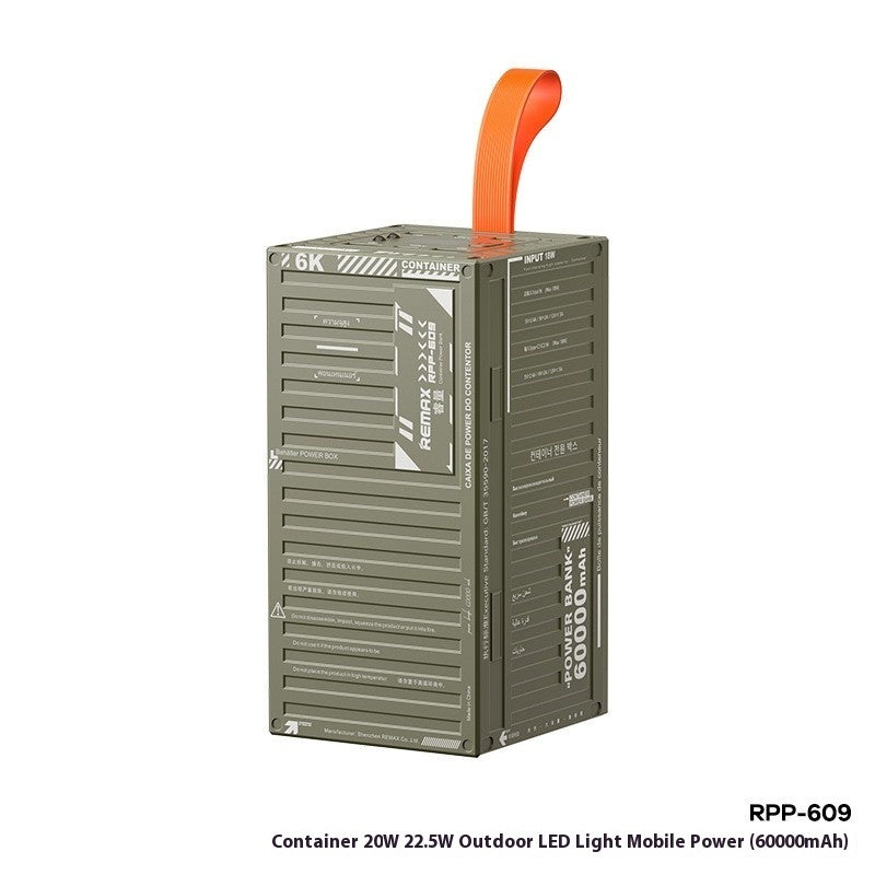 Portable Power Bank with LED Light – Outdoor Use