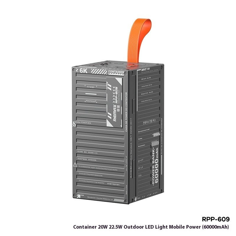 Portable Power Bank with LED Light – Outdoor Use
