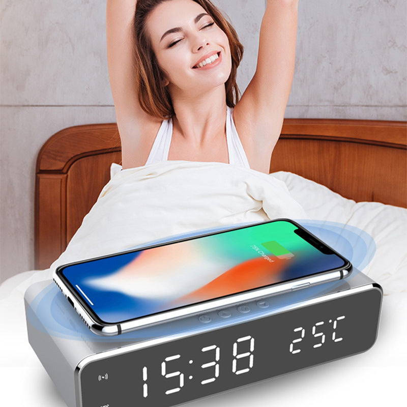 Multifunctional Desktop Clock with Charger & Thermometer