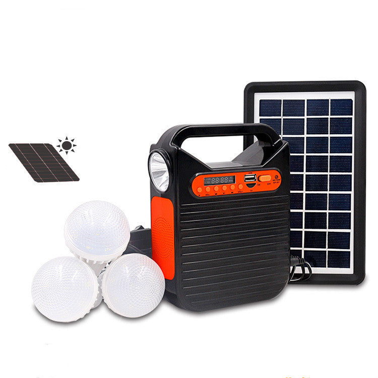 All-in-One Solar Power System – Light, Radio, and 20W Charging Station